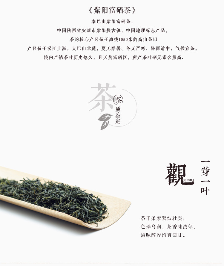 印象秦巴山紫阳富硒绿茶100g/罐