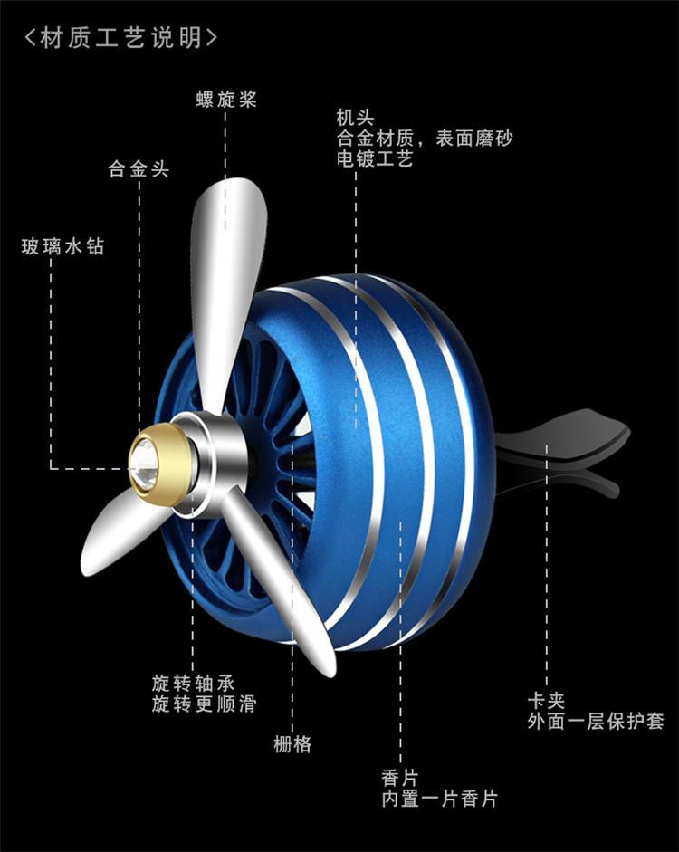 空军二三号汽车香水车内空调出风口风扇氛车载香水车用香薰夹装饰