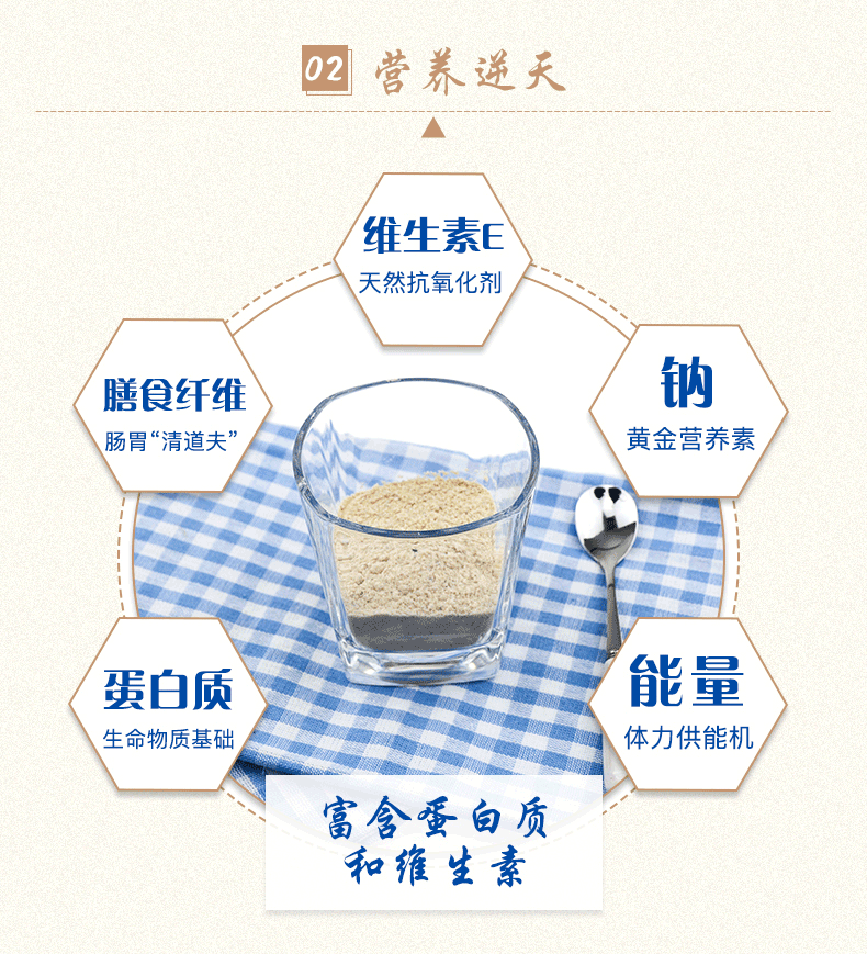 包邮西麦 黑芝麻核桃粉600gX2袋饮品 冲饮营养早餐免煮食品