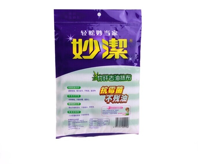 妙洁天然竹纤维去油抹布抗霉菌不残油2片送1片装51156