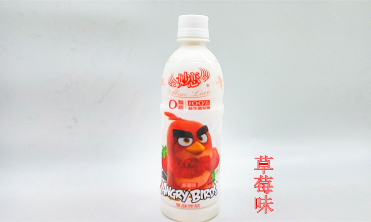 小洋人妙恋 乳味饮料原味草莓味益生菌发酵500ml*5瓶