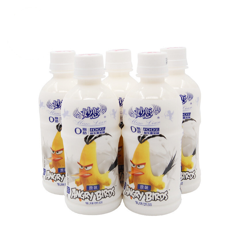 小洋人妙恋 乳味饮料原味草莓味益生菌发酵500ml*5瓶