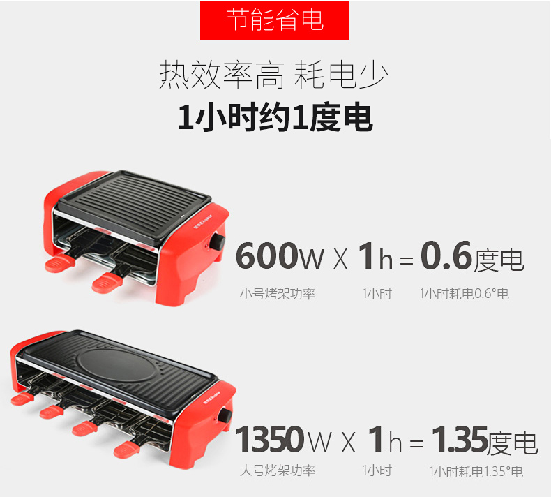 包邮 荣事达家用烧烤架电烤炉韩式铁板烧无烟电烧烤炉室RKJ89