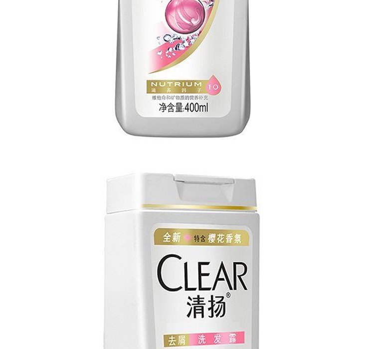 包邮清扬去屑樱花沁爽型洗发水400ml