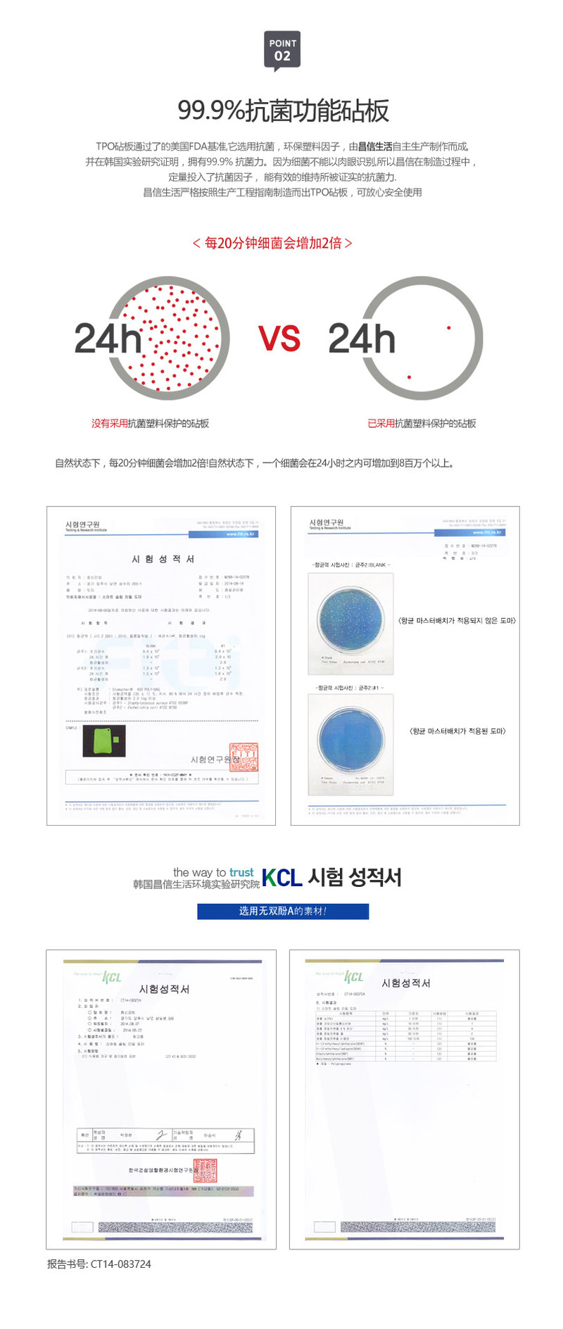 ChangSin韩国进口加厚防滑切菜板刀具案板果色方形 砧板