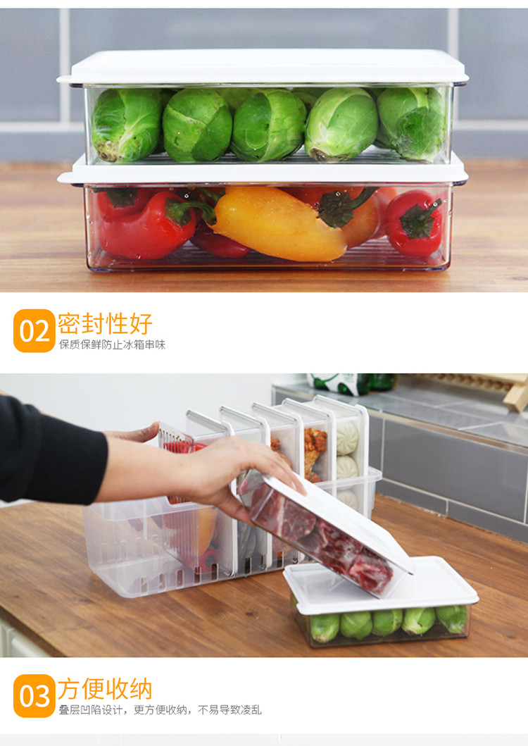 CHANGSIN 韩国进口冰箱密封保鲜盒套装食品收纳盒零食密封盒