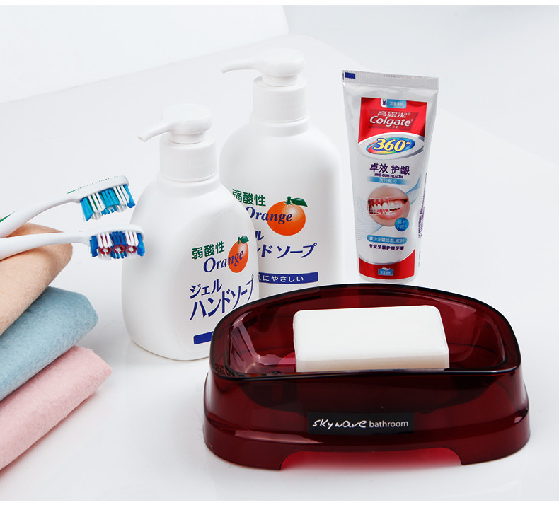CHANGSIN 韩国进口简约时尚卫生间皂盒沥水香皂收纳 皂盒