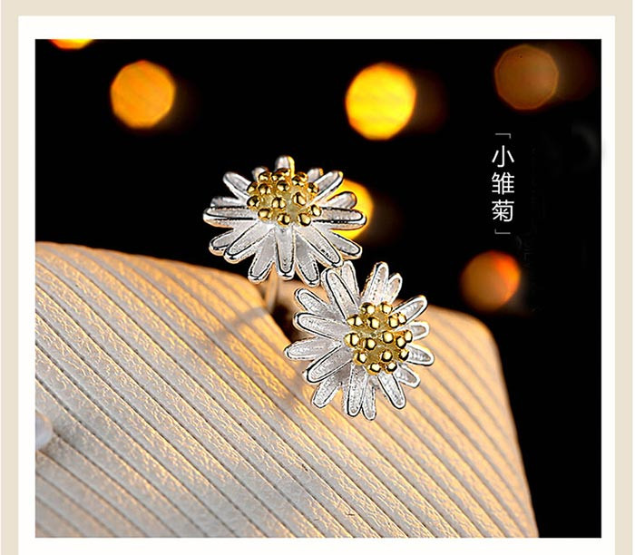 X3871	石玥珠宝时尚清新小雏菊系列	YAN00361银色