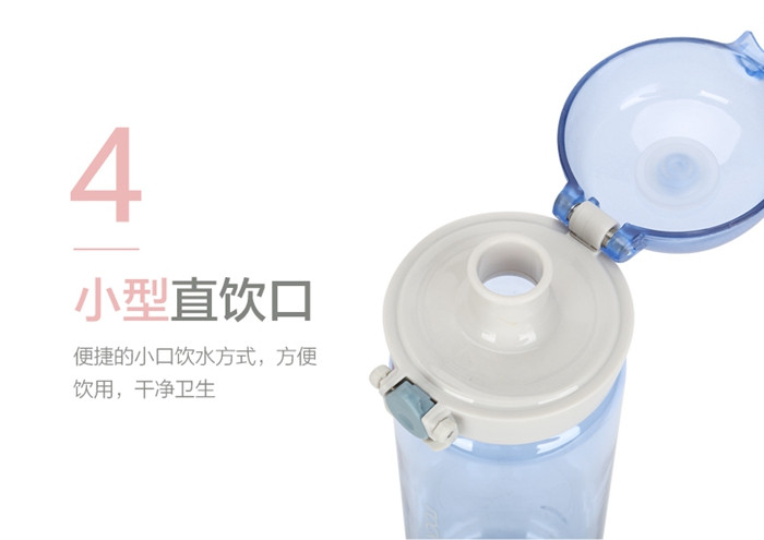 乐扣乐扣 一键式按键运动水杯水壶 550ml HLC645BLU、HLC645PIK 两色可选