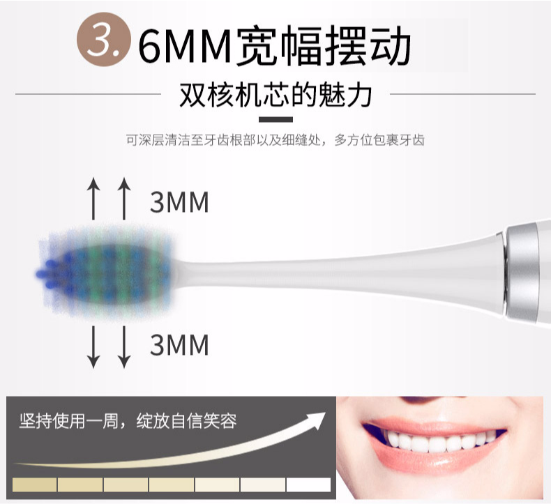 赛嘉s8电动牙刷软毛家用成人款充电式防水情侣声波全自动牙刷电动