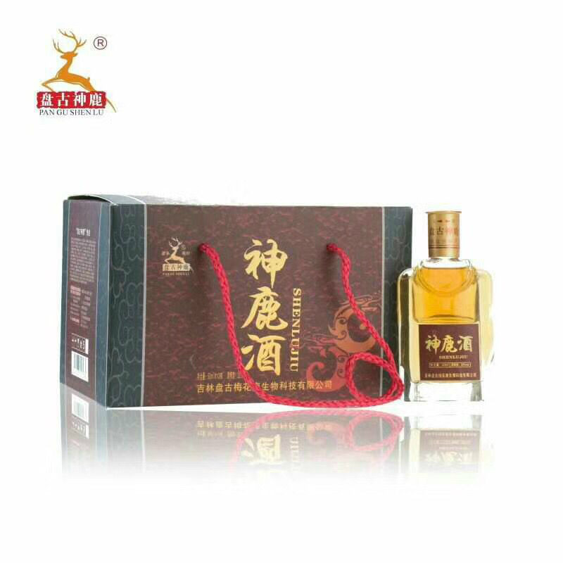 中国梅花鹿之乡 盘古神鹿酒 鹿鞭酒 男性滋补酒 配制酒礼盒12*50ml