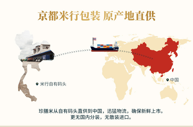 京都汇珍膳泰国茉莉香米原装进口 正宗泰国香米大米5kg/10斤新米