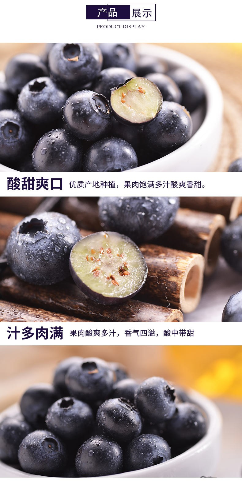 农家自产 长白山蓝莓15-18mm（净重1斤/箱） （蓝丰蓝莓）年中庆