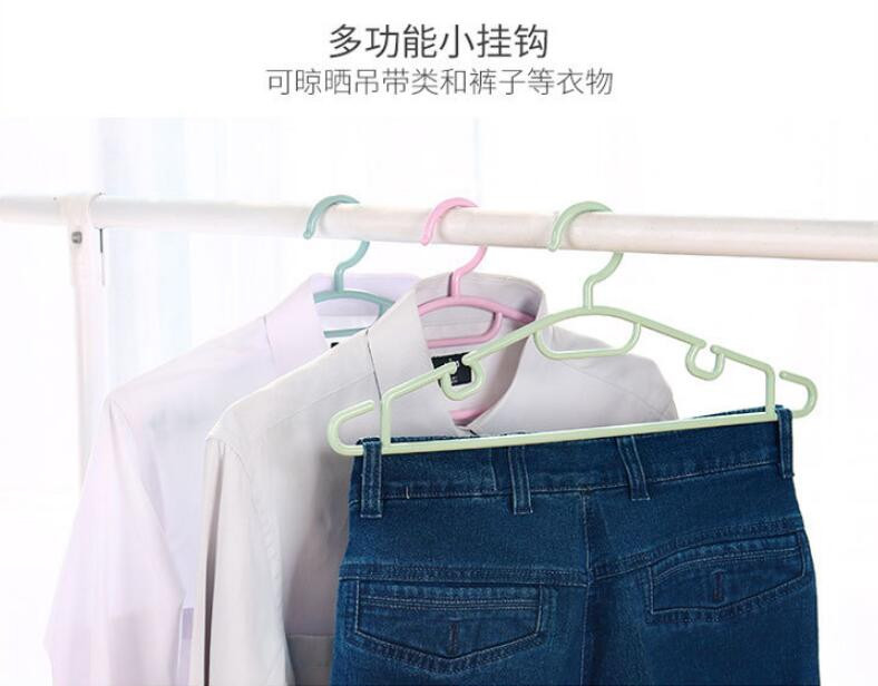 家用塑料挂衣架衣服挂多功能加厚无痕衣服撑子防风衣架衣挂5个装