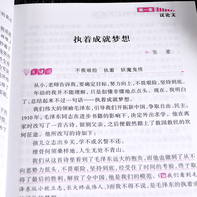 育博苑图书 4册2018最新版初中生作文备考宝典中考热点作文素材赏析分类辅导高分必读