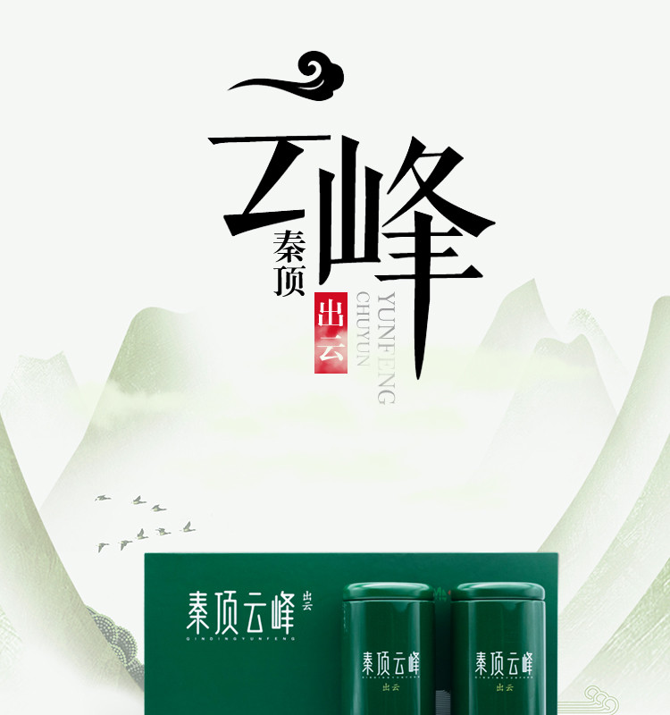 秦巴山富硒茶 出云 明前贡芽特级 50g×2罐