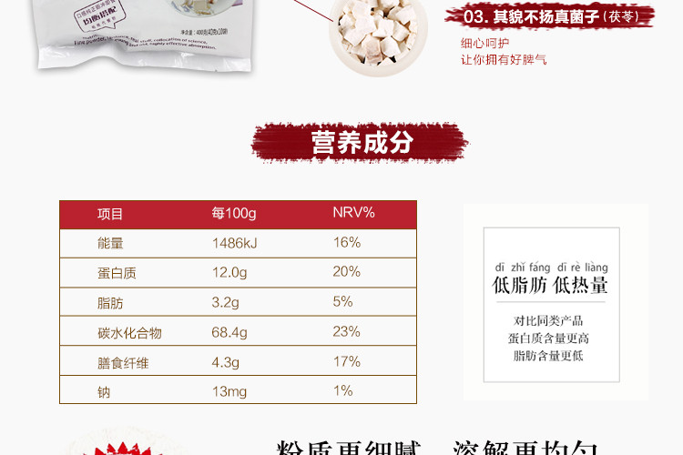 【阜新馆】【好事成双】屈氏庄园  杂粮代餐粉  茯苓山药薏米粉400g/袋 包邮