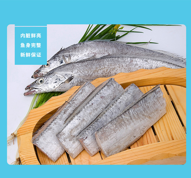 【威海馆】渤海新鲜带鱼冷冻刀鱼 去头去尾 500g（部分省份包邮）