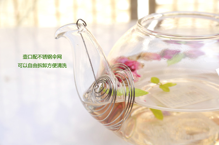 奇高（Chikao glass）600ML奇高玻璃茶壶风采逸仙壶花茶壶电陶炉大容量泡茶水壶