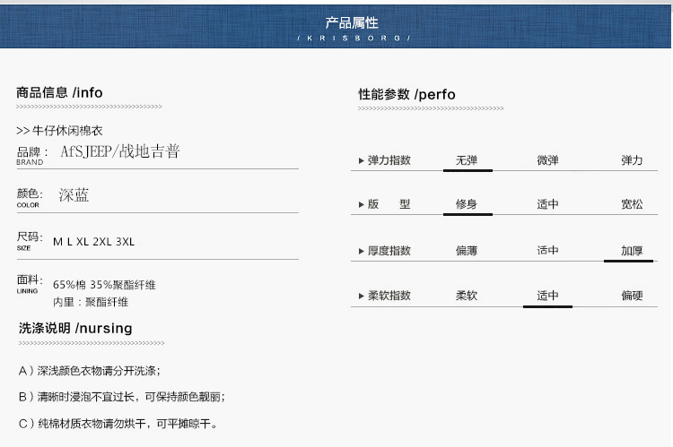 吉普盾 男式时尚休闲牛仔棉夹克秋冬新款水洗加绒保暖立领棉衣