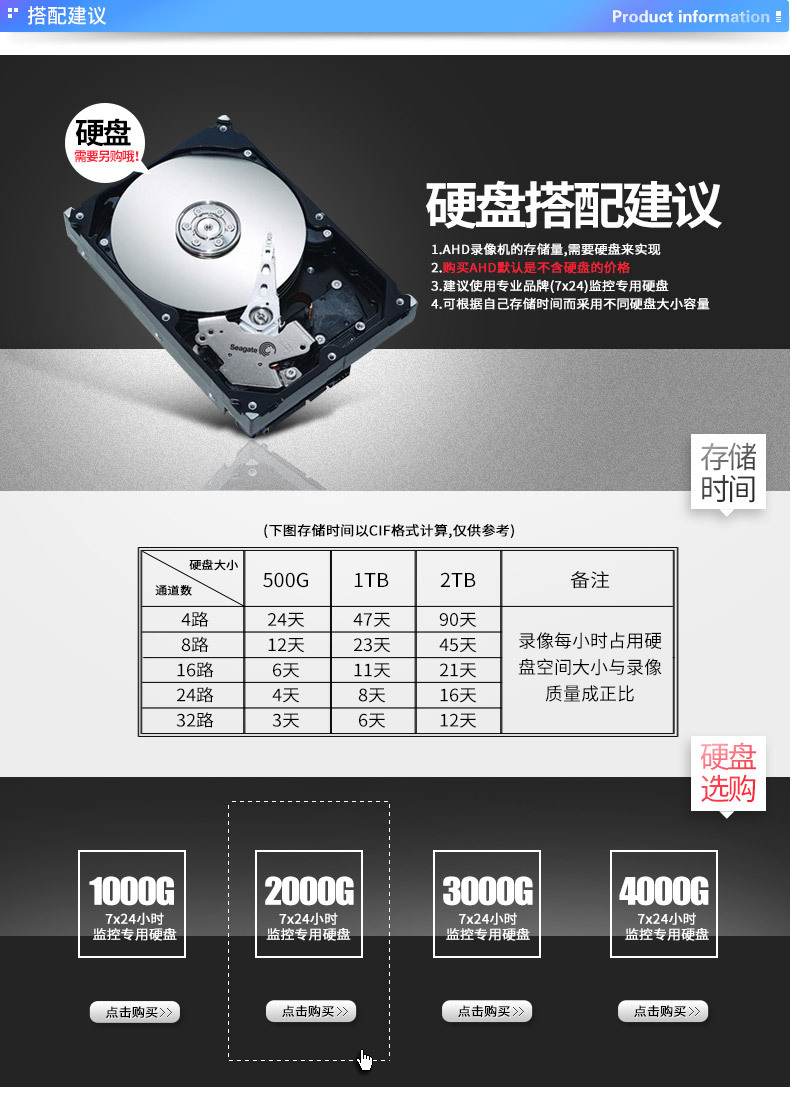 睿威仕 AHD高清4路1080P同轴硬盘录像机 手机网络监控主机 HDMI