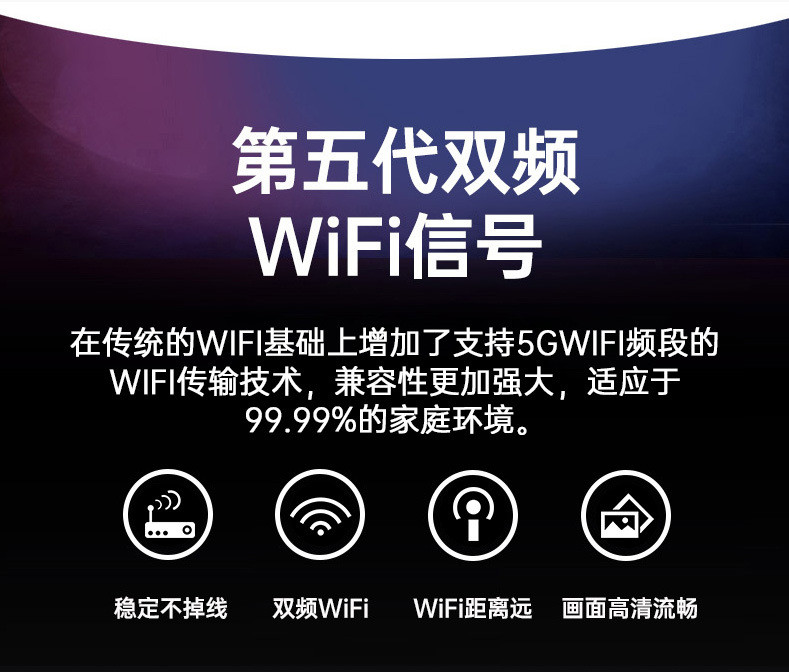 5G 360度全景摄像头连手机远程高清夜视无线彩色智能监控器