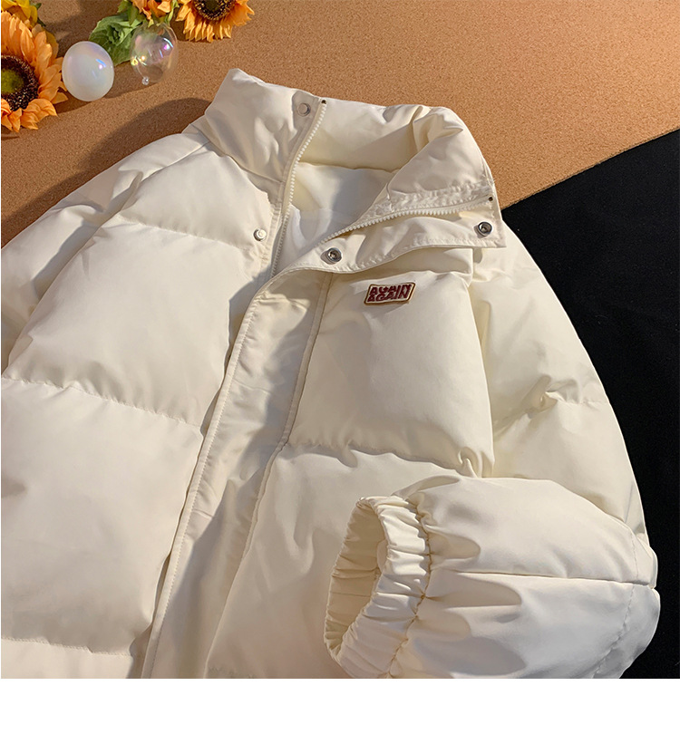 吉普盾 新款日系棉衣女冬季oversize设计感小众休息加厚保暖立领
