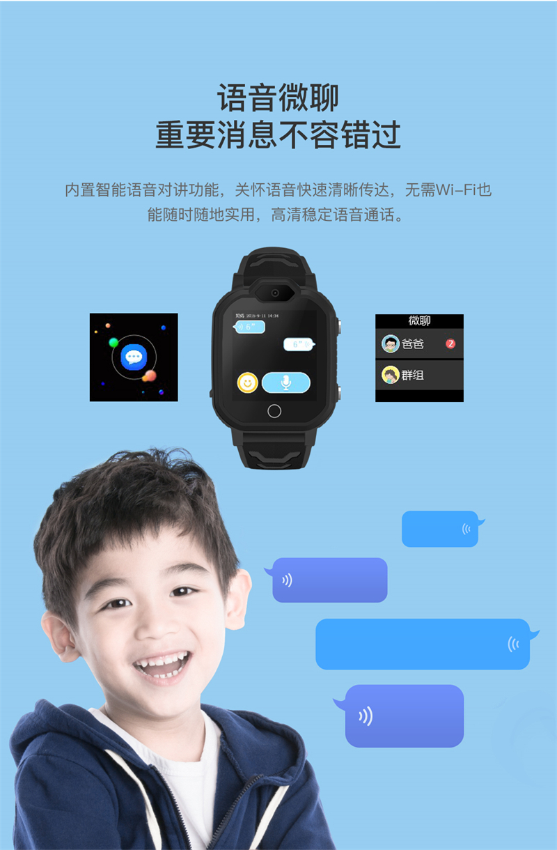 【官网正品】4G全网通电信版智能儿童电话手表定位防水