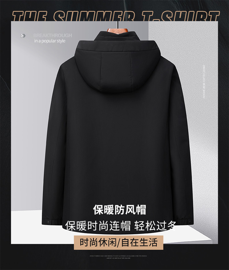 LANSBOTER/莱诗伯特 脱卸帽潮流男士羽绒服秋冬新款中长款羽绒服