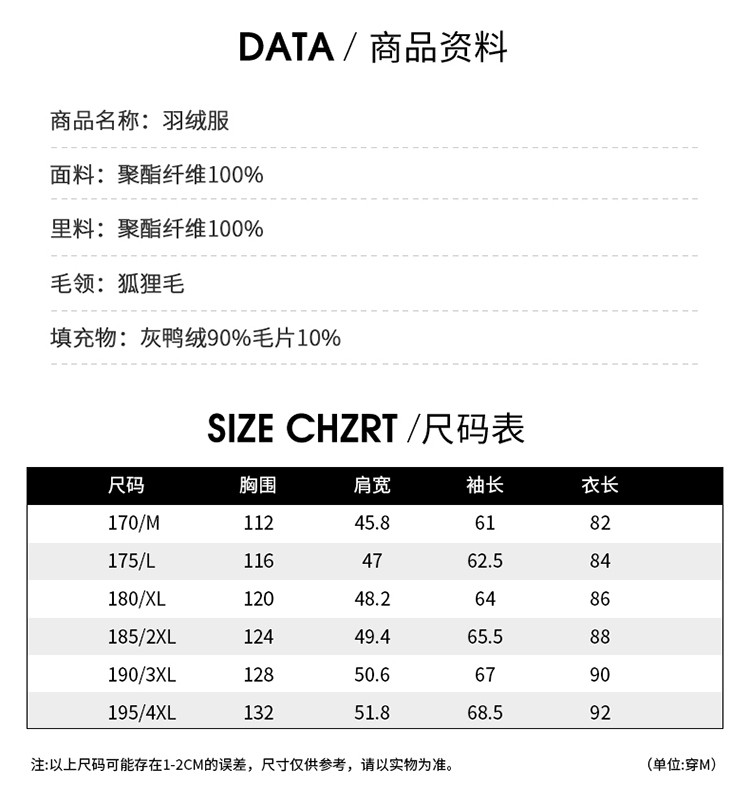 莱诗伯特 羽绒服男加厚中长款灰鸭绒狐狸毛领羽绒服防寒潮流2188