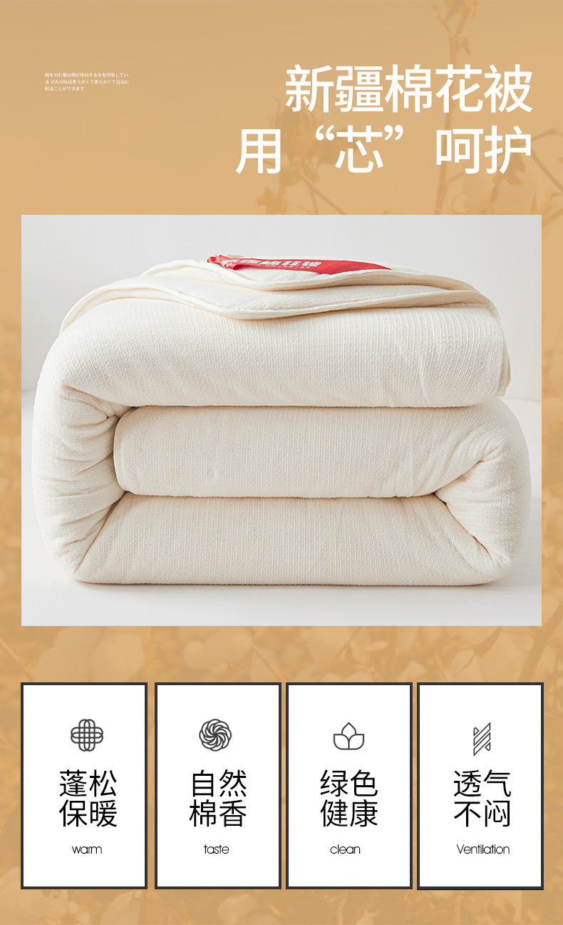 暖西施 新疆棉花被棉胎棉絮被芯褥子四季加厚褥子床垫