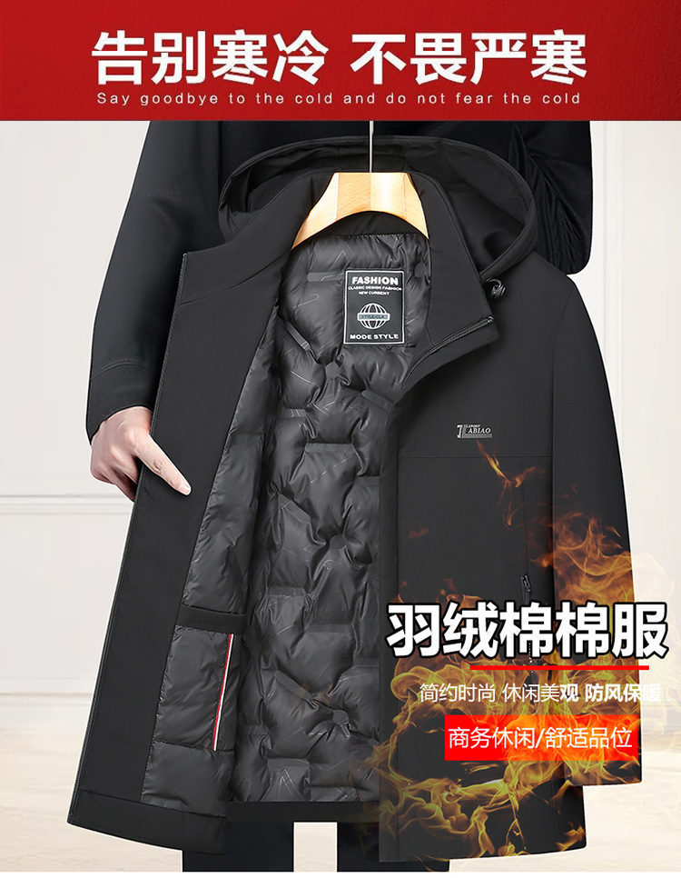 LANSBOTER/莱诗伯特 爆款男士棉服冬季加厚夹棉保暖棉衣爸爸装中老年人脱卸帽