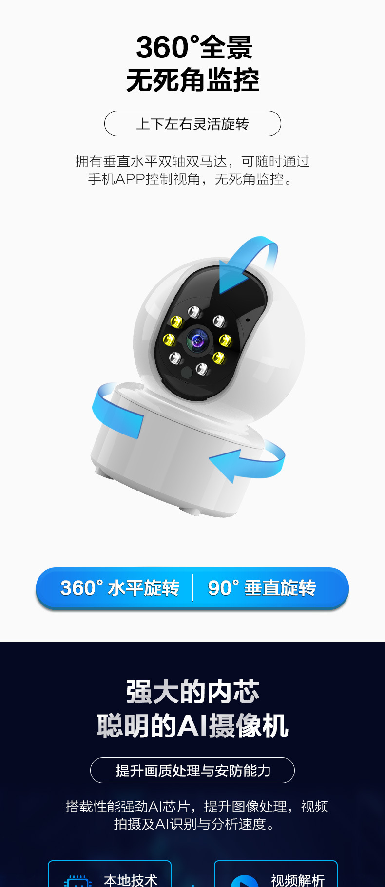 睿威仕 睿威仕 无线监控摄像头wifi远程监控器家用监视器4G高清摄像机