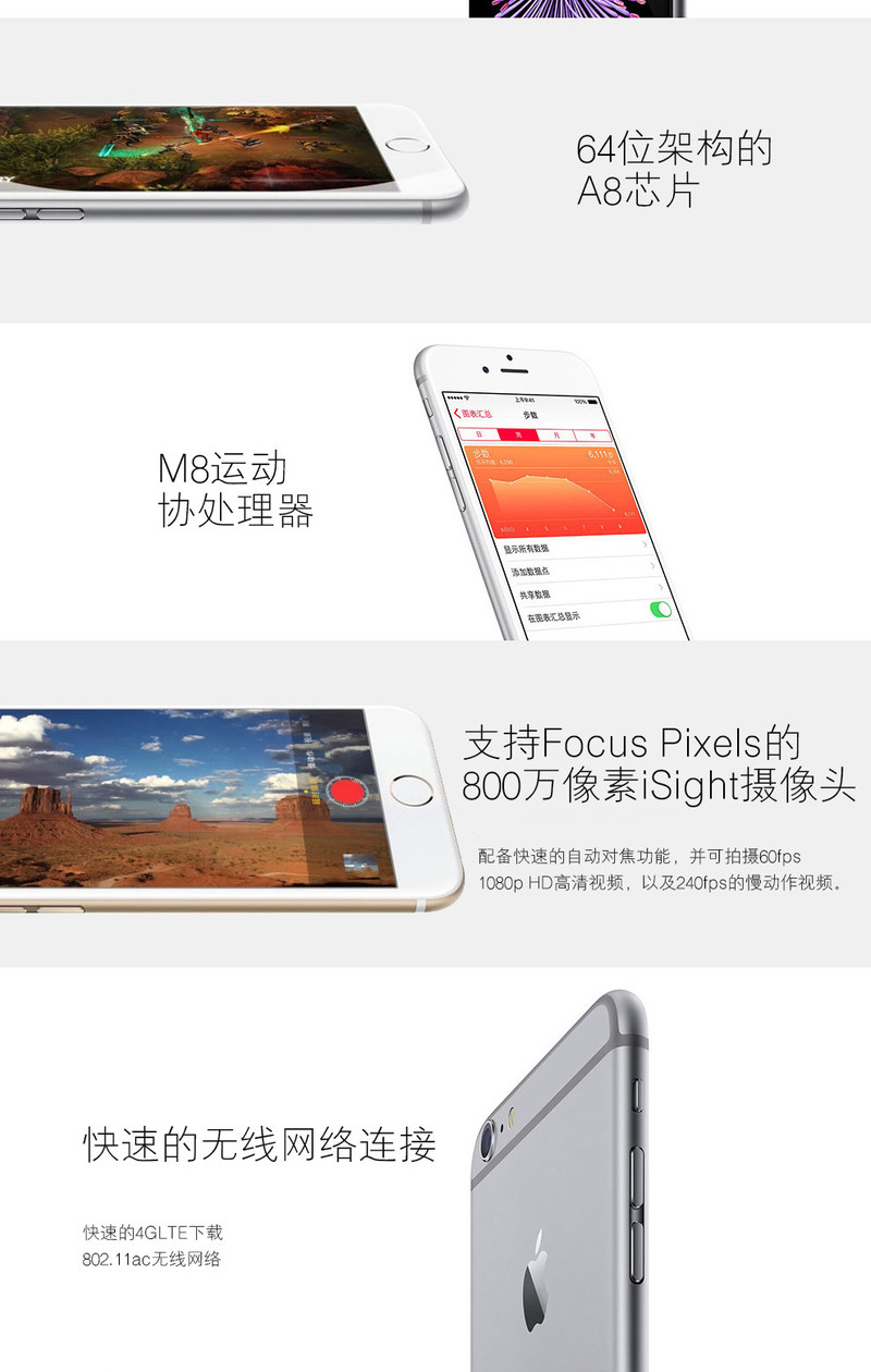 【湖南馆】苹果/APPLE 苹果6 iPhone6手机  全网通标配 32GB