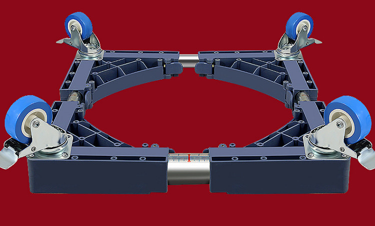 思航 洗衣机底座不锈钢加高垫增高脚架全自动滚筒冰箱万向轮支托架 19圆4单锁轮