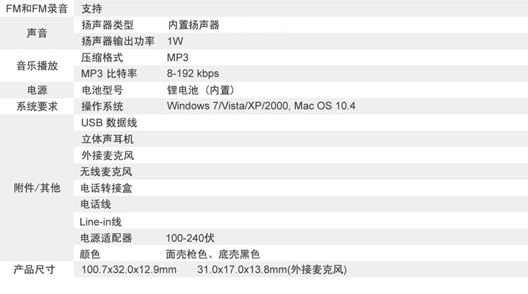 飞利浦/PHILIPS 8GB学习记录 30米远距离飞利浦录音笔远距离无线录音麦克风