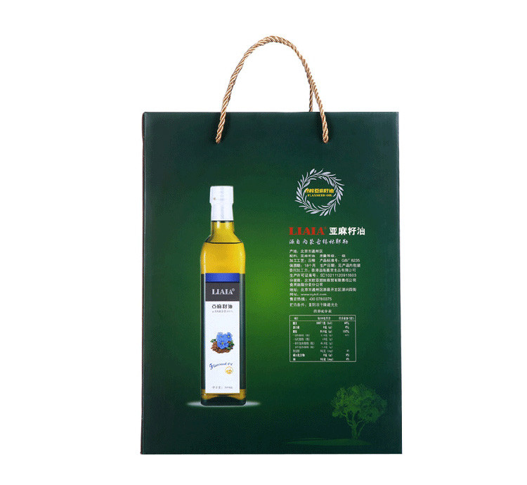 阿戈力 LIAIA亚麻籽油礼盒500ml*2瓶