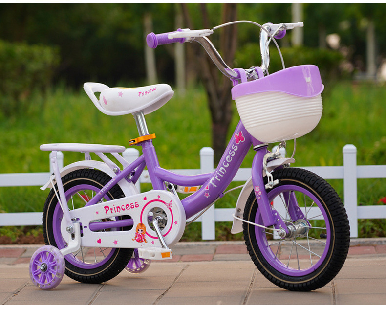 儿童自行车宝宝脚踏车女孩自行车女童单车公主款