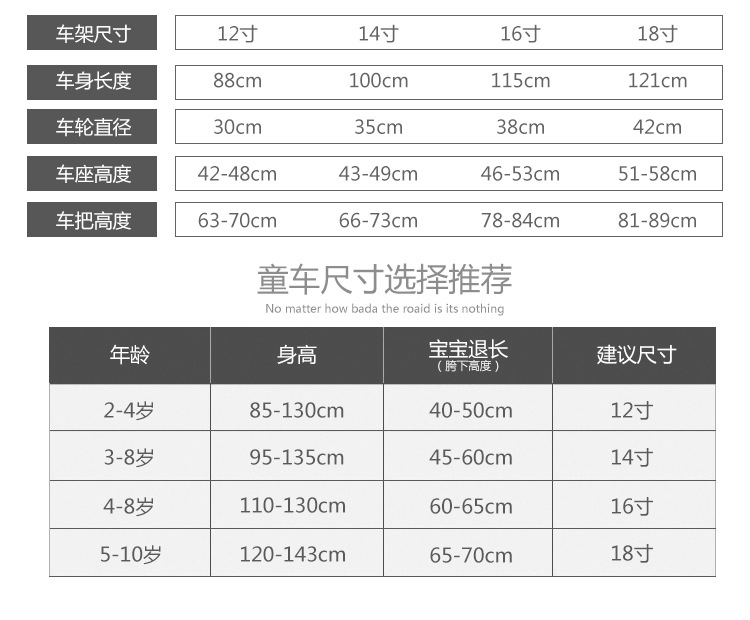 鑫木玛 新款现货12-20寸寸儿童自行车脚踏山地自行车男女宝宝单车