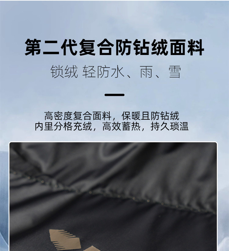 莱诗伯特 经典面包羽绒服加厚秋冬新款男连帽保暖羽绒服中青年