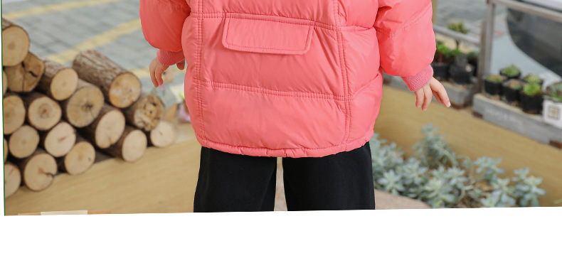 乡情浓 冬季儿童羽绒服韩版连帽男童女童可爱保暖童装中小童外套