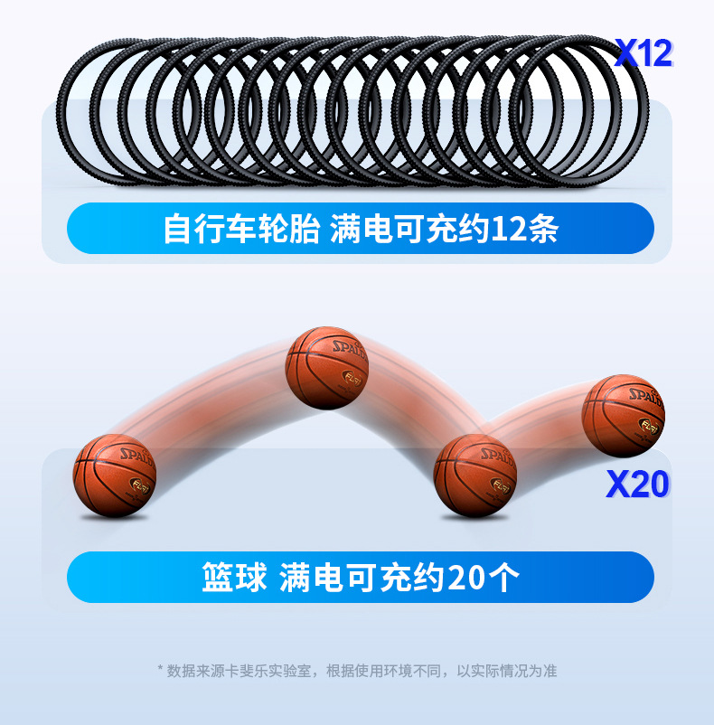 曼巴足迹 车载充气泵无线款迷你照明便携式电动轿车轮胎打气泵数显