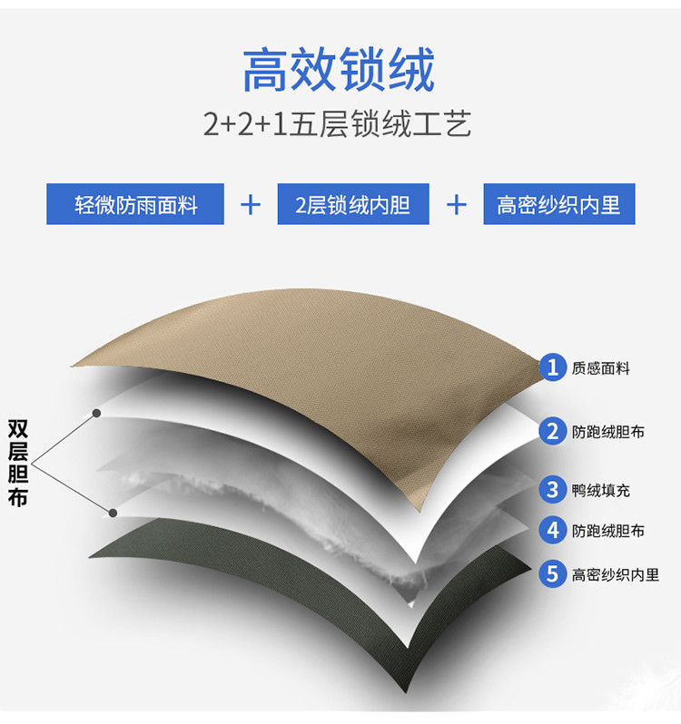 莱诗伯特 新国标90白鸭绒脱卸帽加厚长款羽绒服男士冬季新款