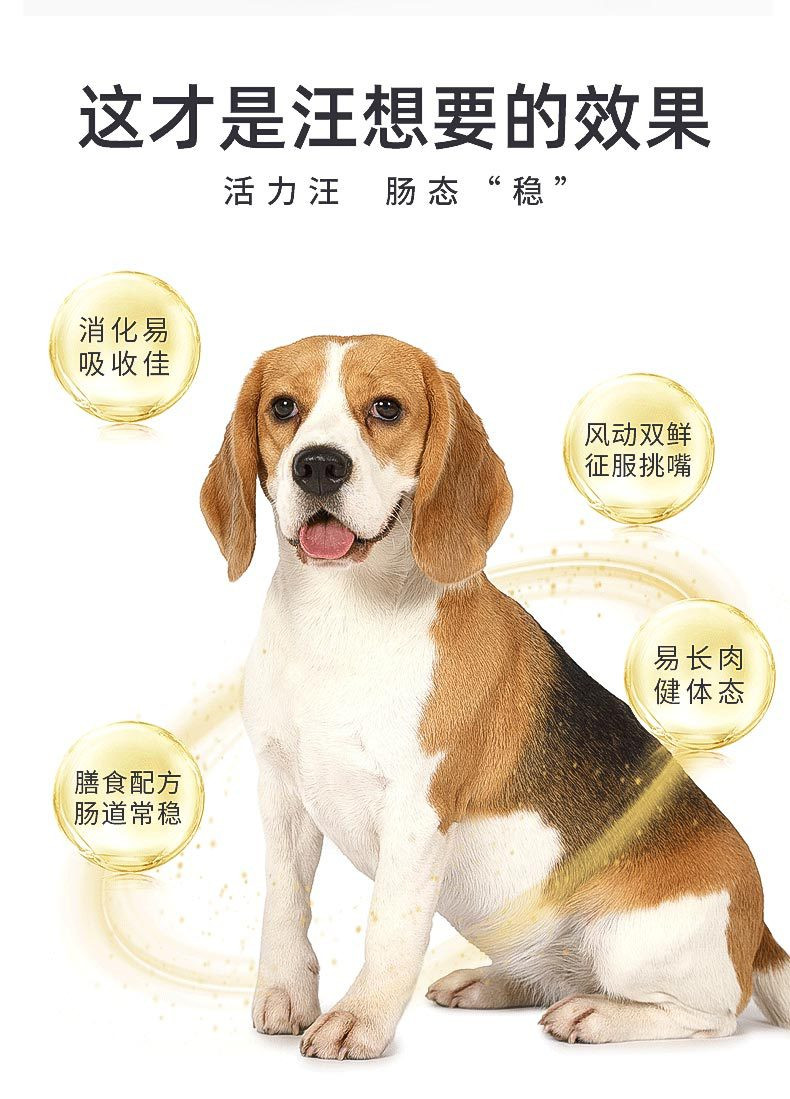 一贯 三拼狗粮泰迪金毛幼成犬通用蛋黄冻干粮