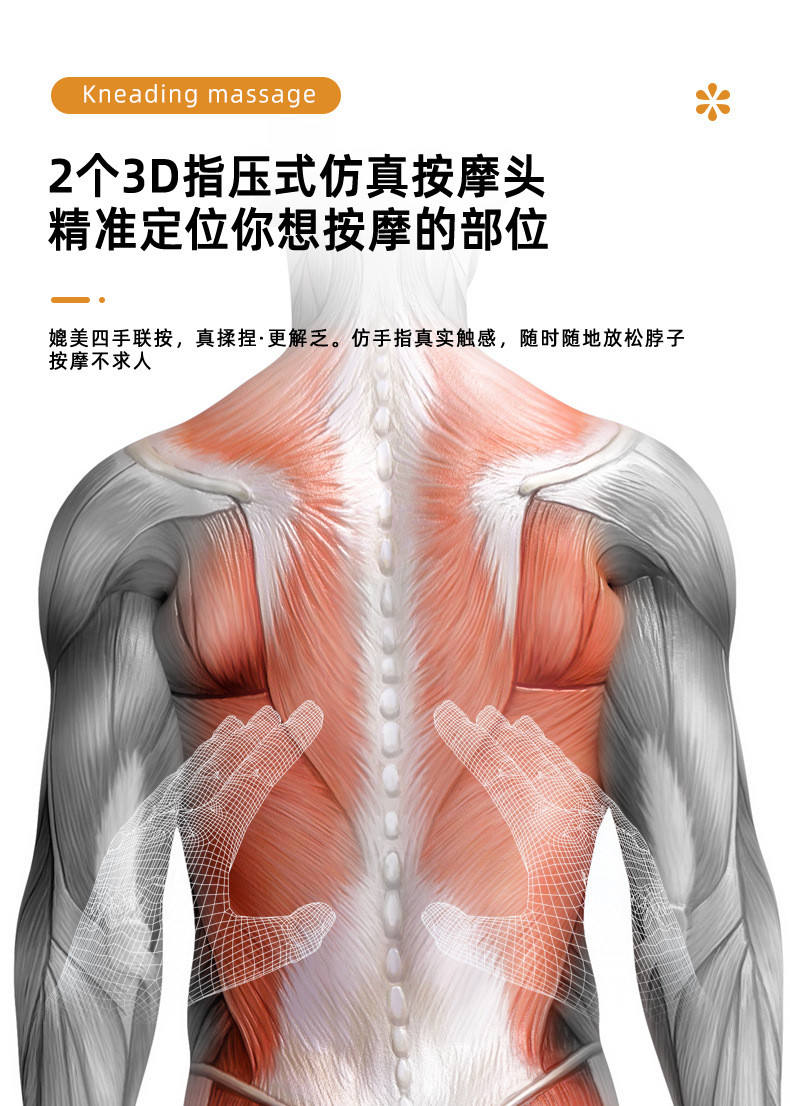 中科港 腰部按摩器背部车载颈部热敷按摩枕腰靠腰椎按摩靠枕颈椎按摩仪