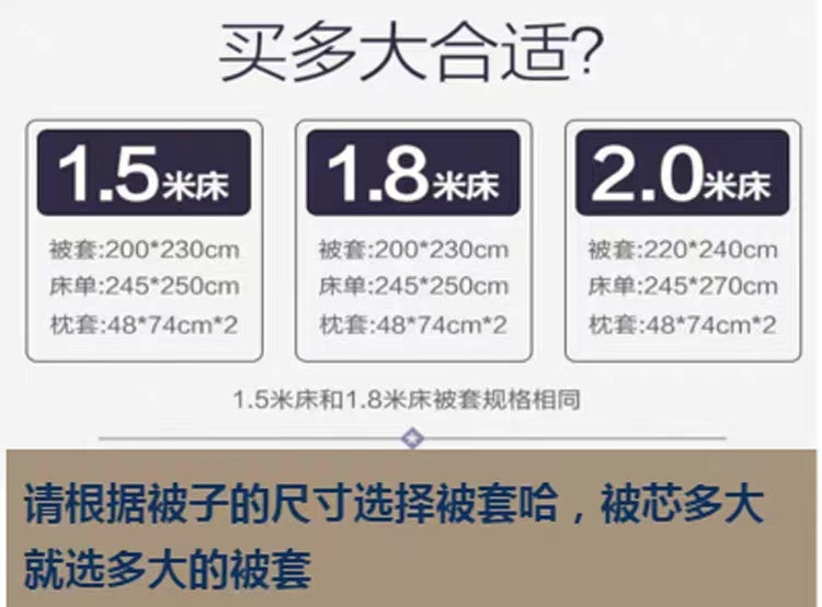 中科港 轻奢长绒棉四件套全棉高级感数码印花被套裸睡床单床笠款床上用品