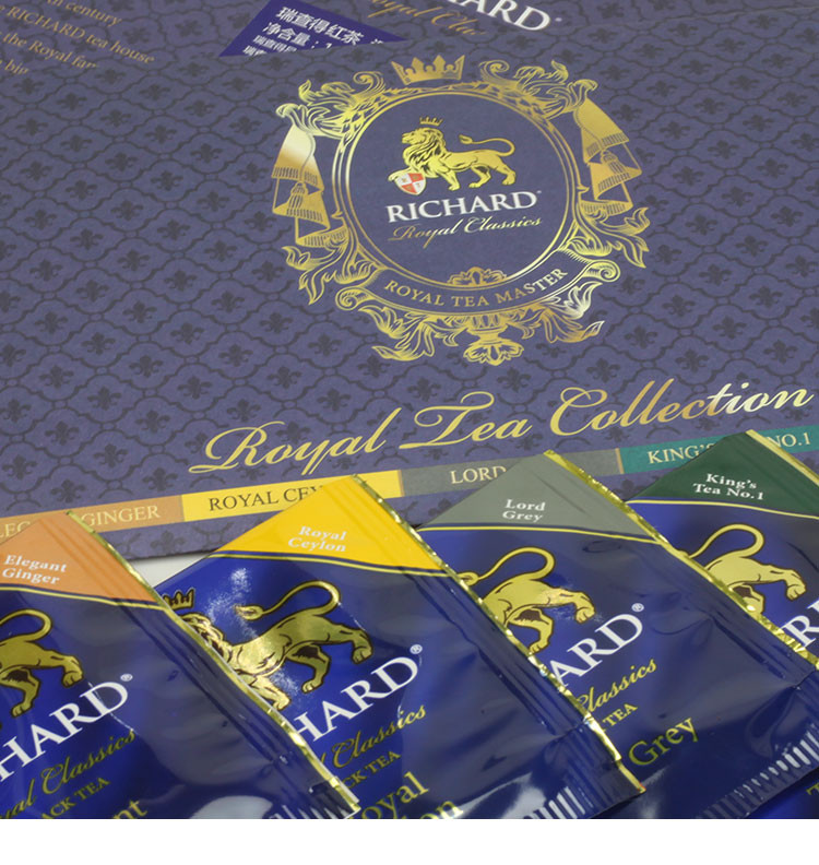 组合茶包 瑞查得红茶Richard 五口味五片体验装 进口英式袋泡茶包