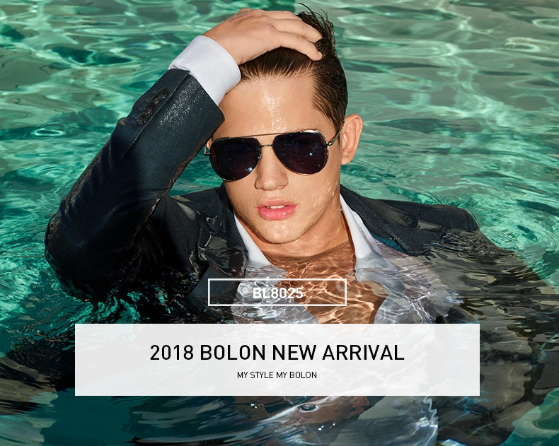 暴龙BOLON 2018新款男士高清偏光太阳镜BL8025