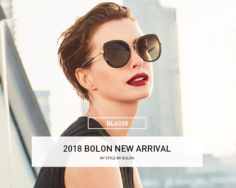 暴龙官方2018新款太阳眼镜 明星同款高清偏光圆脸墨镜女士BL6038