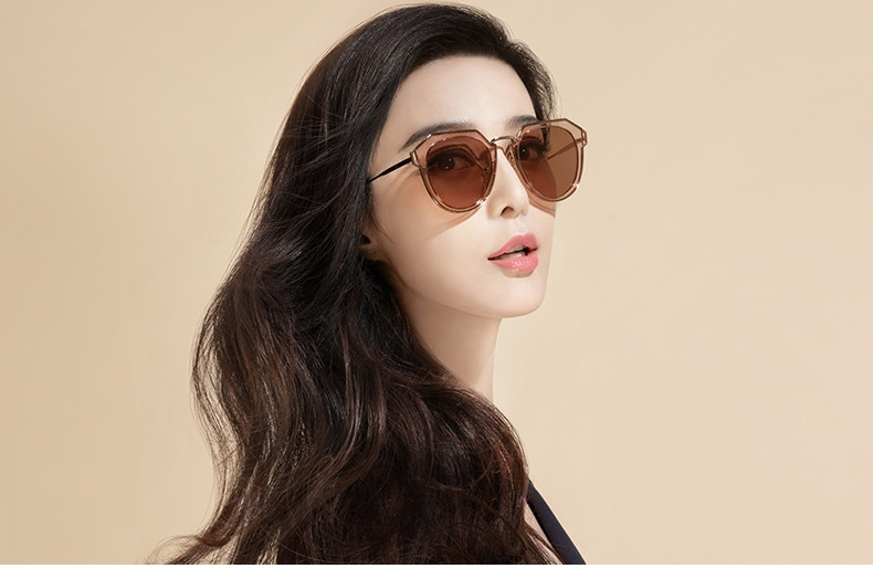 帕莎【帕莎】2018新款偏光太阳镜女士墨镜小脸圆框眼镜潮可配近视镜片 T60103
